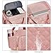LMGO Medium Tote Bag for Women, Quilted Crossbody Shoulder Bags for Women with Zipper, Handbag Purse with Multi-Pocket, Top Handle Satchel with Adjustable Strap - Pink