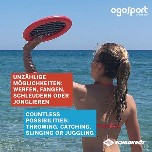 Schildkröt® Ogo Sport Set, 2 Ogo Softdiscs Ø29cm, rot und gelb, 1 Ball, Standardgröße, beliebte Spiel-Klassiker, 970117