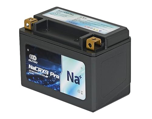 OUTDO NaCRX9 Pro �i�g���E���C�I���o�b�e���[ �o�C�N�p �y YTX9-BS / YTR9-BS / KTX9-BS / DYTX9-BS / FTX9-BS �݊� �z �������u�\ ���΃��X�N�� �ߕ��d�ɋ��� �o�C�N �o�b�e���[ ��֗p