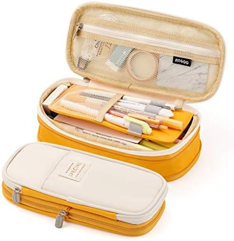 EASTHILL Pencil Case Big Pen Case Office College Large Storage Bag Pouch Holder Box Organizer for Student
