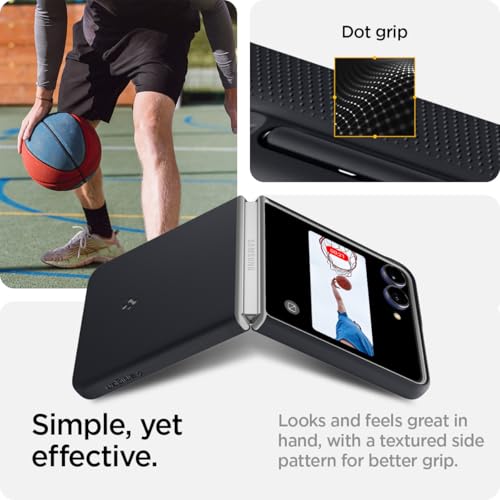 Image of Spigen Nano Pop MagFit for Samsung Galaxy Z Flip 7 Case, Galaxy Z Flip7 Back Cover (2025) - TPU+Poly Carbonate|Black Sesame