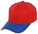 TOP HEADWEAR Two-Tone Low Profile Adjustable Baseball Cap, Red Royal Blue