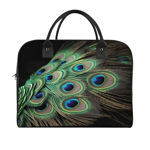 Bolso para portátil con diseño pluma de pavo real verde miniatura 2