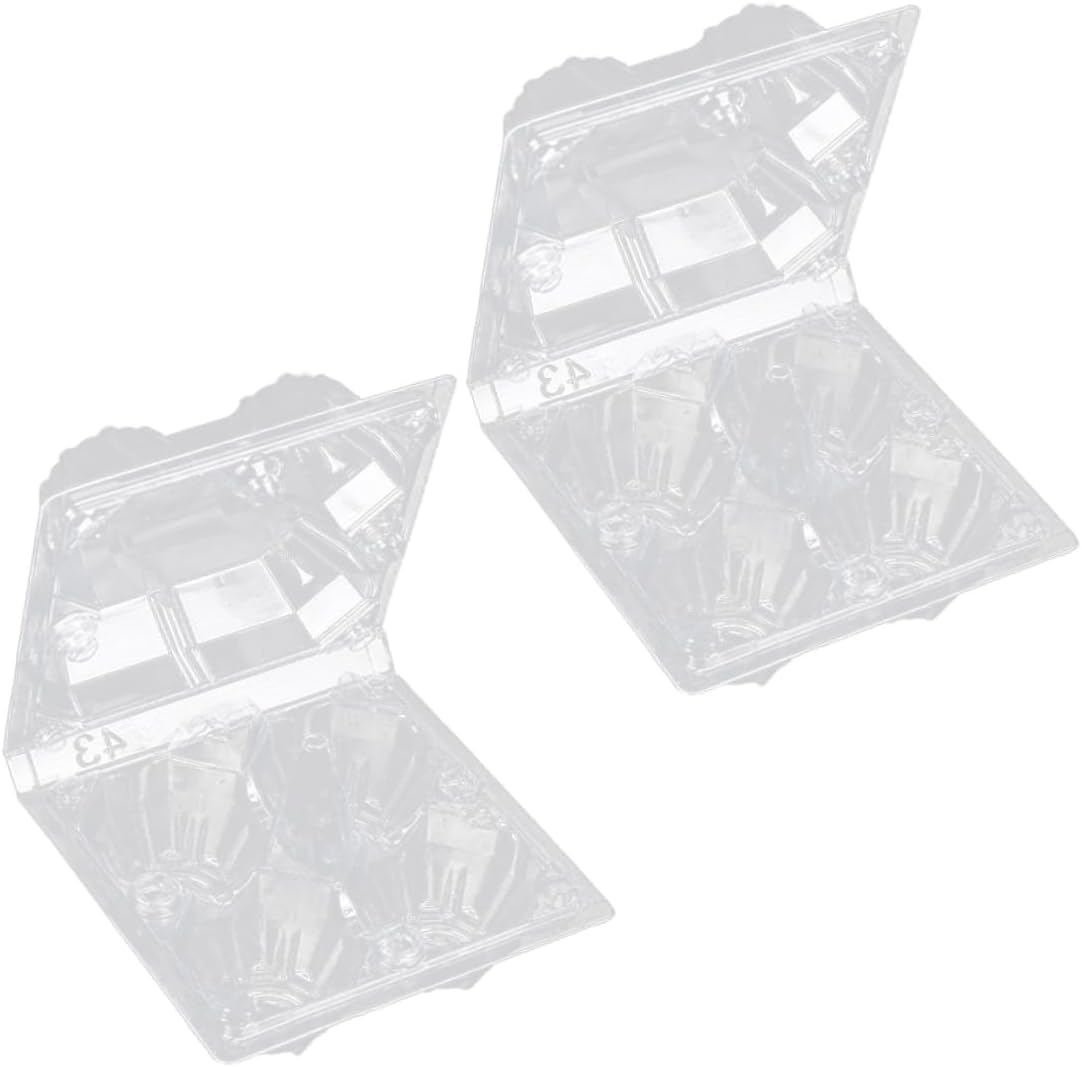 50Pcs Portable Egg Tray Transparent Plastic Egg Storage Box Egg Carrier for Refrigerator Organization Durable Egg Container for Safe Packaging and Transport