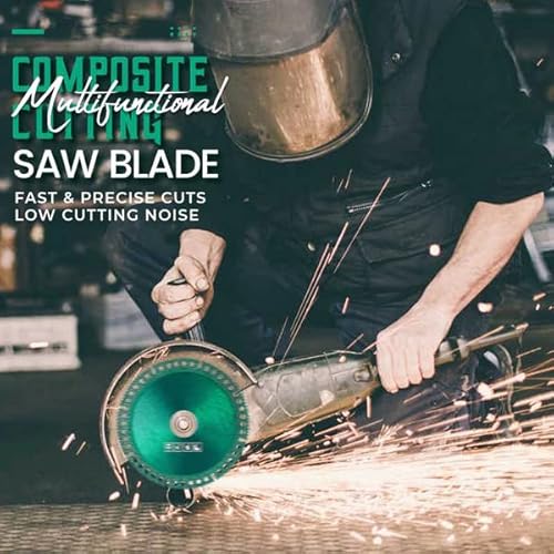 Composite Multifunctional Cutting Saw Blade, 3/5/10 Pack 2Mm Ultra-Thin Circular Saw Blades, Diamond High Manganese Steel Matrix Suitable For 100-Type Angle Grinders (Green-5 Pack) #TOP1