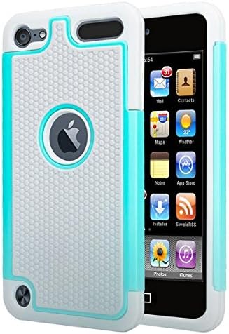 New iPod Touch Case,iPod Touch 6th Case, iPod 5th Generation Case, Shockproof Hybrid Case Silicone Protective Armor for Apple New iPod Touch/iPod Touch 5 6th 7th Generation - Teal