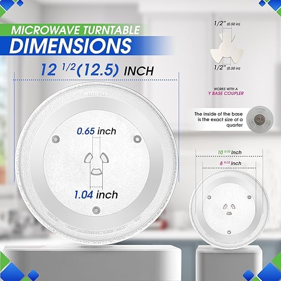 Image of J K b K - Glass Plate COMPATIBLE with samsung Microwave Oven - Size : Plate 12.50 inch