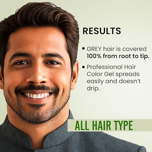 Image of PROADS Darkest Brown Hair Color Gel with Fruit Vinegar, Fast 30-Min Hair Dye for Men & Women, Dermatologically Tested, Repair Broken and Damaged Hair, Long Lasting, No Drip, Mess-Free Gel Hair Color (500mlX2)