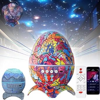 4 in 1 Northern Lights Projector, Egg Projector, 4 in 1 Northern Lights Projector by Lustris for Home Decor Orange F
