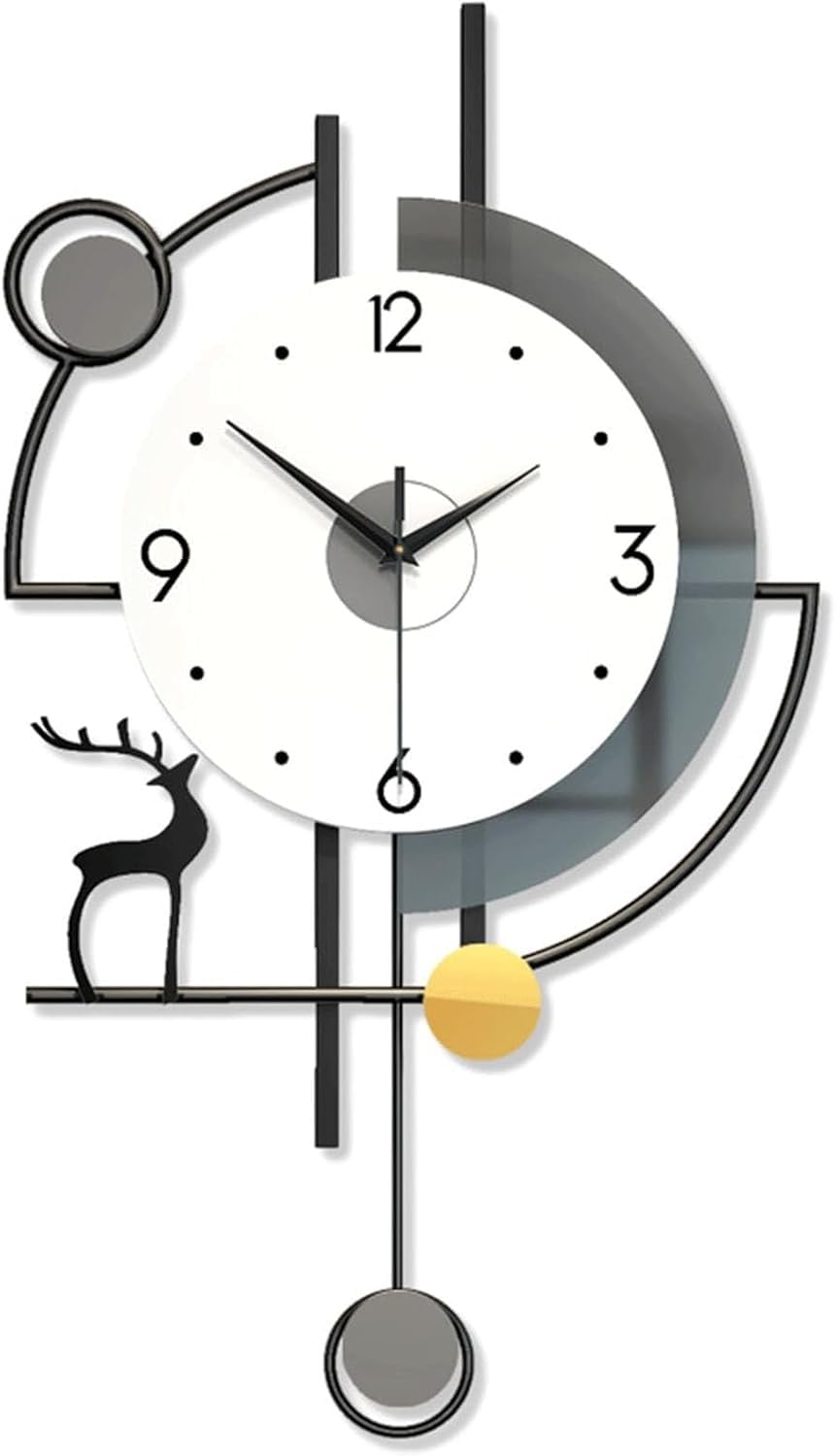 Horloge murale décorative pour habiller un grand mur vide de salon