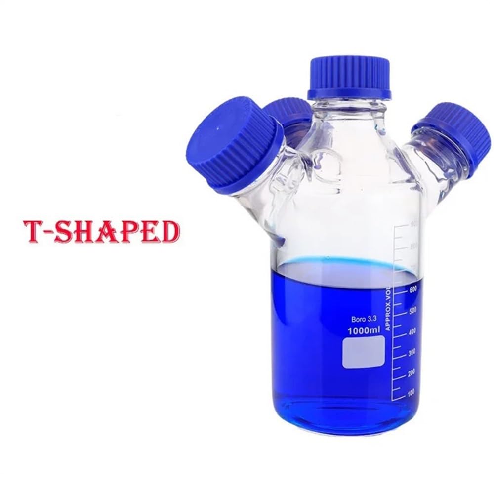 Verrerie et matériel de laboratoire Flacons de phase mobile à deux, trois ou quatre cols, à bouchon à vis, de 250 ml à 2000 ml, flacons de phase mobile de laboratoire(Four-necked250ml)