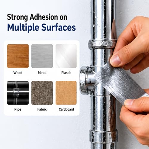 Image of Duct Tape 48mm x 50 Meter Grey | Heavy Duty Waterproof Adhesive Tape for HVAC Duct Sealing, Repair, Packing, Craft & Multi-Purpose Use | Strong Adhesion Pack of 1