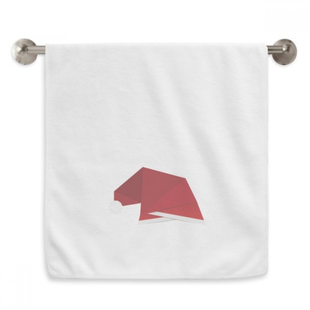 Serviette essuie-main blanc rouge Noël origami absorbante 13x29