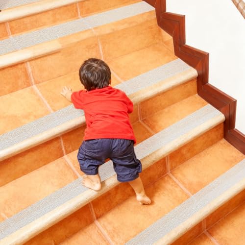 Image of Clear Anti Slip Tape for Stairs & Bathtubs, 4 inch x35FT Non-Skid Transparent Grip Tape - Soft PVC Safety Traction for Bare Feet, Pool Decks, Boats, Shower Floors