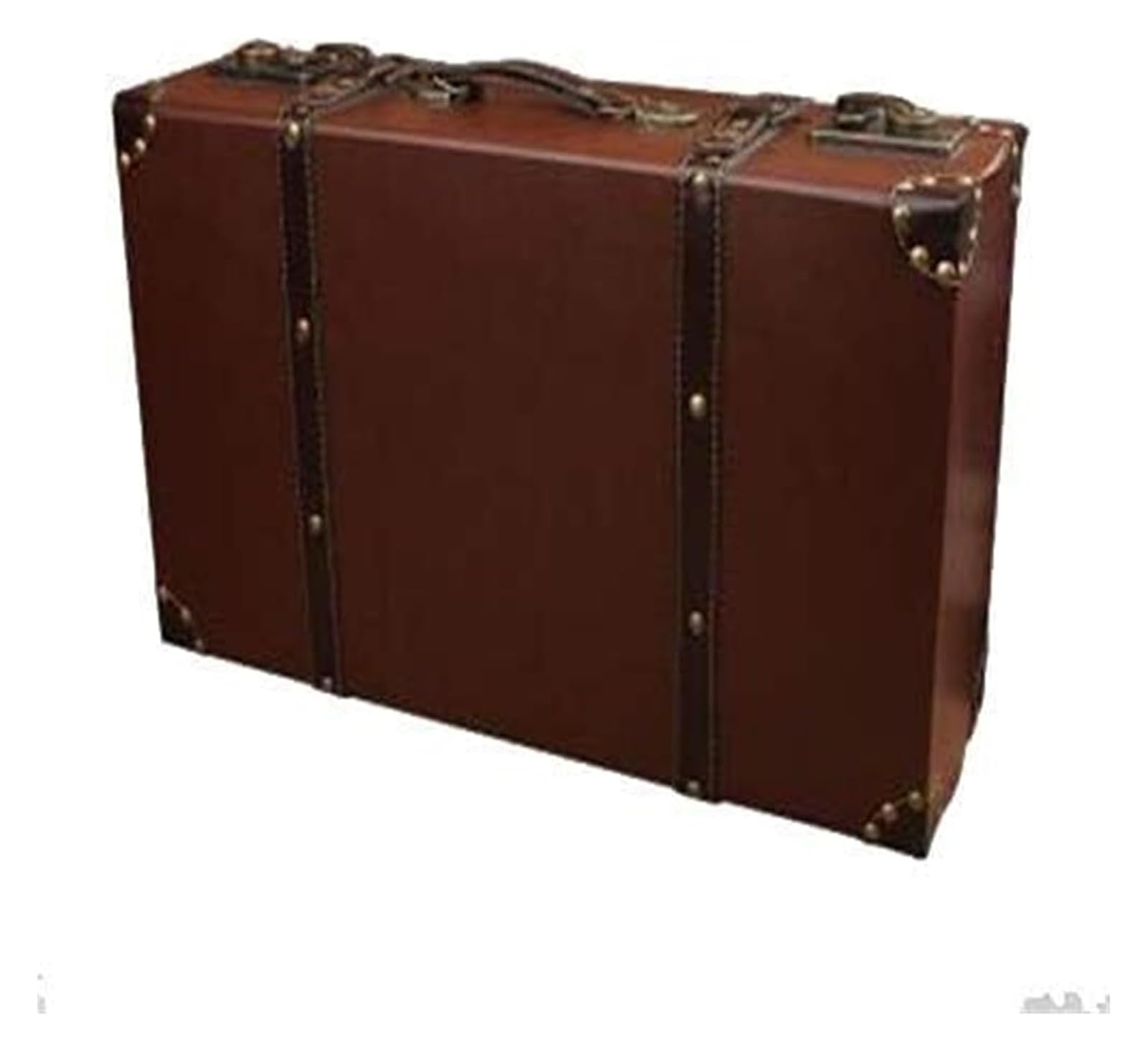 Maleta Vintage Decorativa, baúl de Almacenamiento, Caja de Madera, Maleta de Viaje para decoración de Ventanas, Accesorios de fotografía, Equipaje Retro para Almacenamiento masivo (C 48X15X2