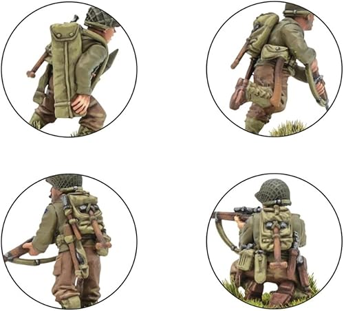 Miniatura 6 de Warlord Games US Rangers Infantry - Ejército de los Estados Unidos 1.102 in Escala de plástico Miniaturas de plástico para Bolt Action Miniaturas