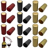 🍾 【Fácil de usar】 La película retráctil de vino es muy conveniente de usar, puede usar la máquina retráctil para encoger esta cápsula, o el ventilador caliente y el agua hirviendo también pueden encogerse bien.