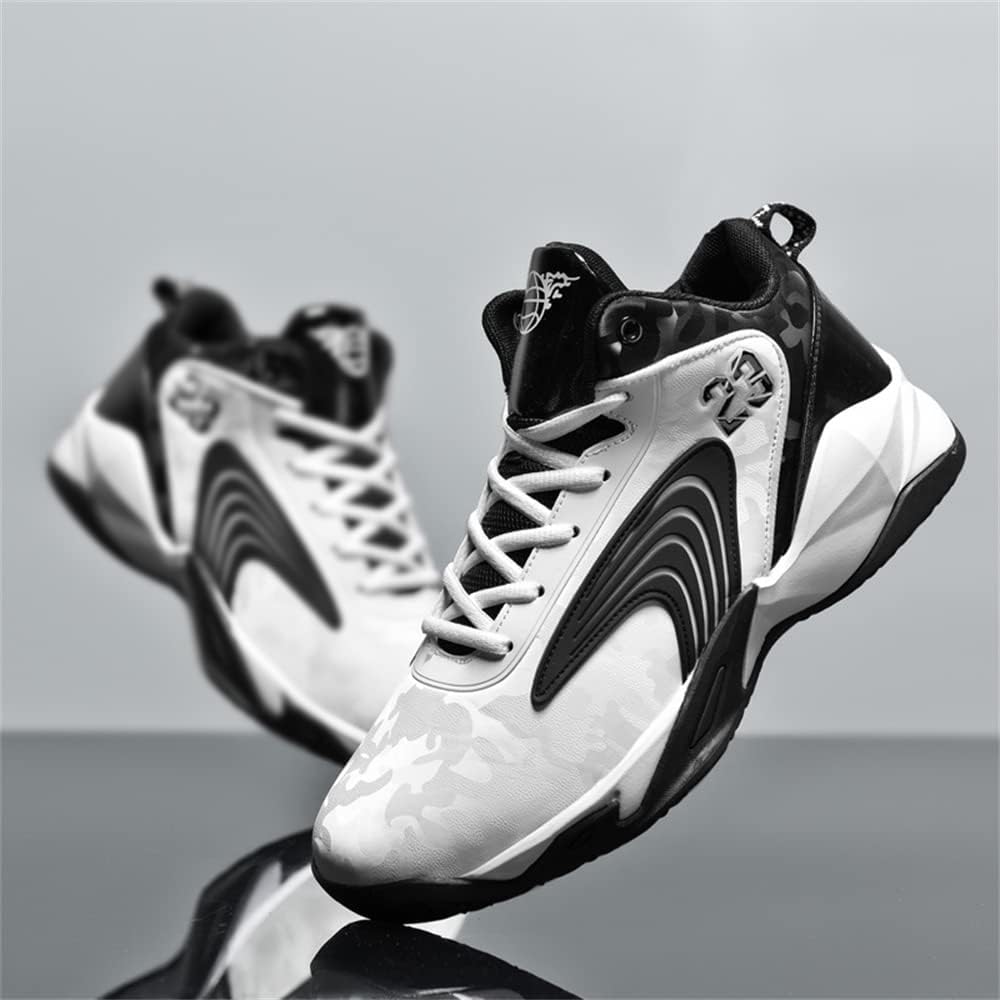 AzefIx Men Basketball Shoes, White, 10 (US)