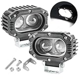 +300% Helligkeit - Diese LED-Spots mit 2PCS High-Intensity-LED-Chips, emittieren 6500K helles weißes Licht. Einzigartige PC-Linse Design für Strahl Konvergenz und längere Bestrahlung Abstand, wird eine klarere Vision für den Fahrer bieten und wird besser Ihre Sicherheit während der Fahrt zu gewährleisten.