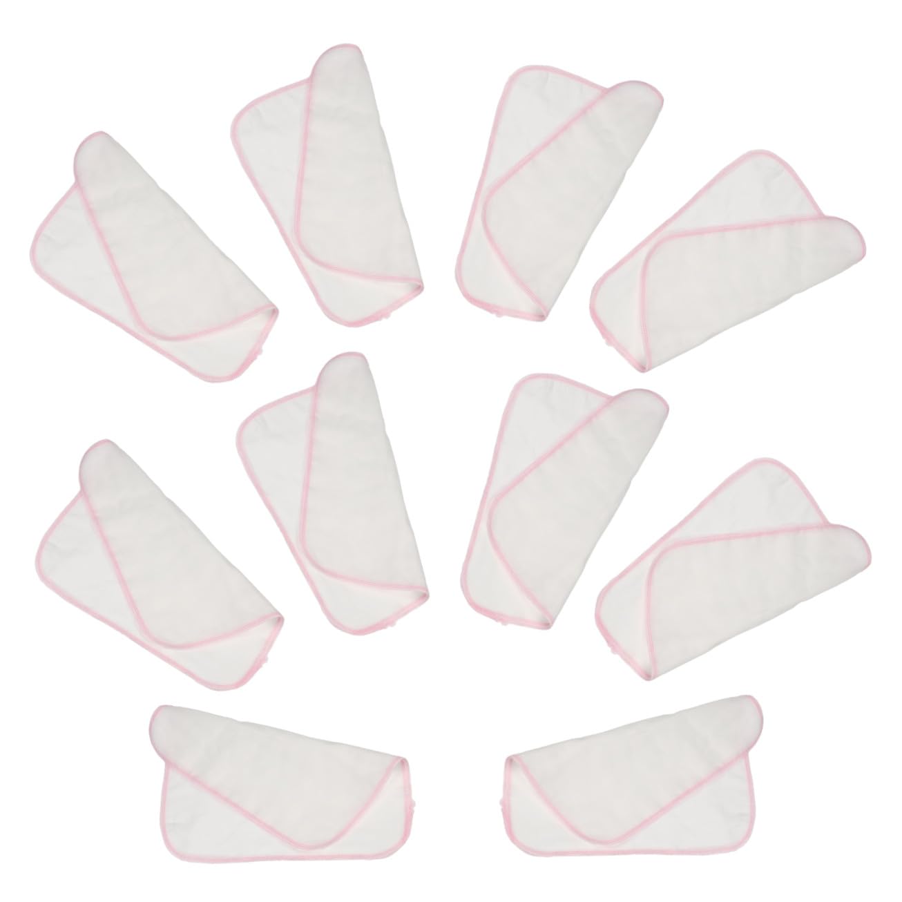 Toddmomy 10pcs Pure Cotton Gauze Handkerchief Soft Absorbent Facial Towels Comfortable Breathable Gentle for Skin Multi-Functional for Home Use