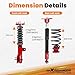 maXpeedingrods Coilovers for Mazda 3 BM 2014-2018, 24 Levels Damper Adjustable Coilovers Suspension Kit, Height Adjustable Shock Absorber Struts, Lowering Kit, Red