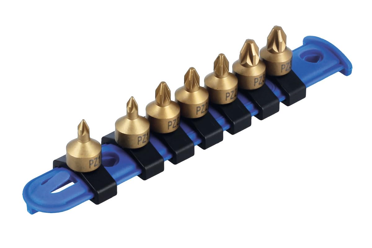 Laser 1/4 inch Pozi Drive Socket Bit Set - 7 Piece