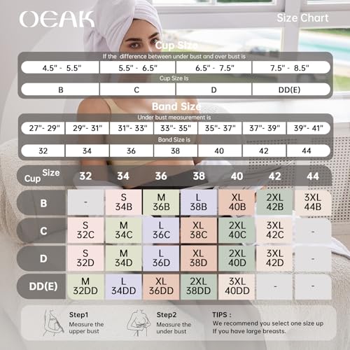 Image of OEAK Women Comfortable Jelly Bras No Underwire Seamless Full Coverage Bralette Buttery Soft Convertible Everyday Tshirt Bra