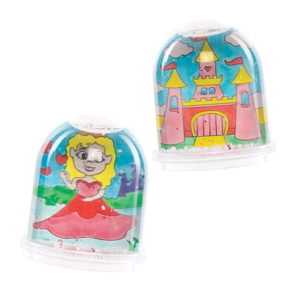 4 Boules à Neige Princesse Baker Ross - Kit Créatif Enfants - À Colorier Et Personnaliser