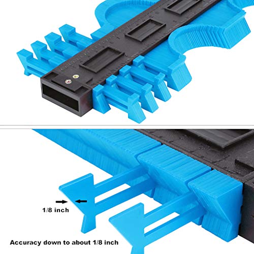 10in Contour Profile Gauge Duplicator - Ezgauge Master Outline Gauge -Woodworking Shape Tracing Instant Template Measuring Tool -Jig Guide Ruler -Easy Tile Frame Figure Gauge -Gift for Men Dad Husband