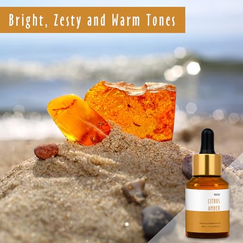 Image of Citrus Amber Fragrance Oil, MitFlor Hotel Collection Diffuser Oil, Large Size Premium Fragrance Oil for Soap & Candle Making, Essential Diffuser Oil for Home Fragrance, 30ml