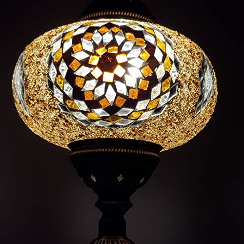 Renas Orientalische Mosaiklampe XL ( 55 cm ) / Türkische Nachttischlampe aus Mosaik / Orientalische Nachttischlampe XL… – Bild 5