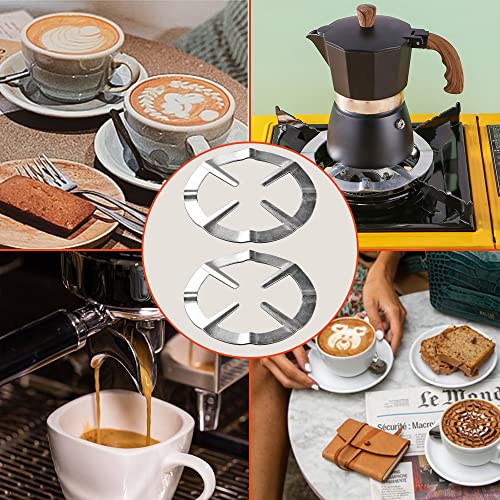 ZAHD 2 Stück Wok Ring Support Universeller Gusseisen Wok Ring Gasherdkreuz Topfträger Gaskocher Gitter Aufsatzringdauerhaft für Gaskocher Espressokocher Kaffeekocher Campingkocher Topfauflage 13.3 cm
