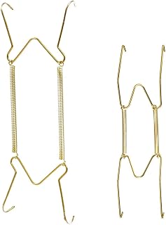 Plate Hangers for Walls 2 Pcs, Wall Plate Hangers Stainless Steel Invisible Plate Hangers 7 inch 10 inch W-Shaped Spring Hook Holder Decorative Plates Hooks Plate Holder for Wall Decoration