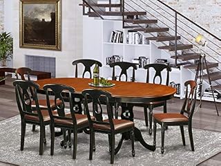 9 Pc Dining room set-Dining Table with 8 Wooden Dining Chairs