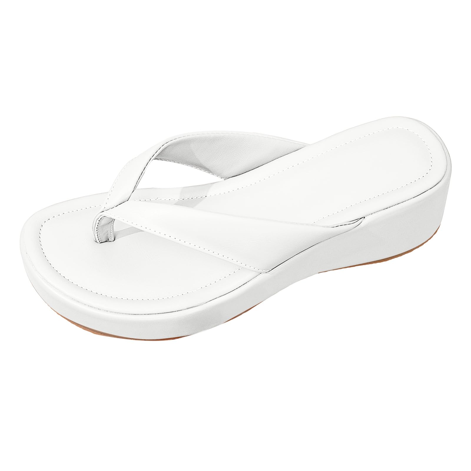 Generico Infradito Donna Platform Effetto Slanciante Suola Stabile Antiscivolo Sandali Estivi Eleganti Ideali per Uscite Serali Appuntamenti e Vacanze