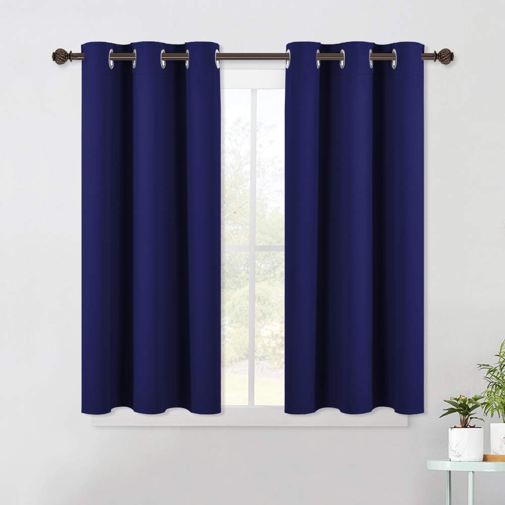 Photo 1 of ***STOCK IMAGE FOR REFERENCE***
NICETOWN Royal Blue Blackout Draperies Curtains, All Season Thermal Insulated Solid Grommet Top Blackout Curtains/Drapes for Kid's Room (1 Pair, 42 x 45 Inch in Royal Blue)