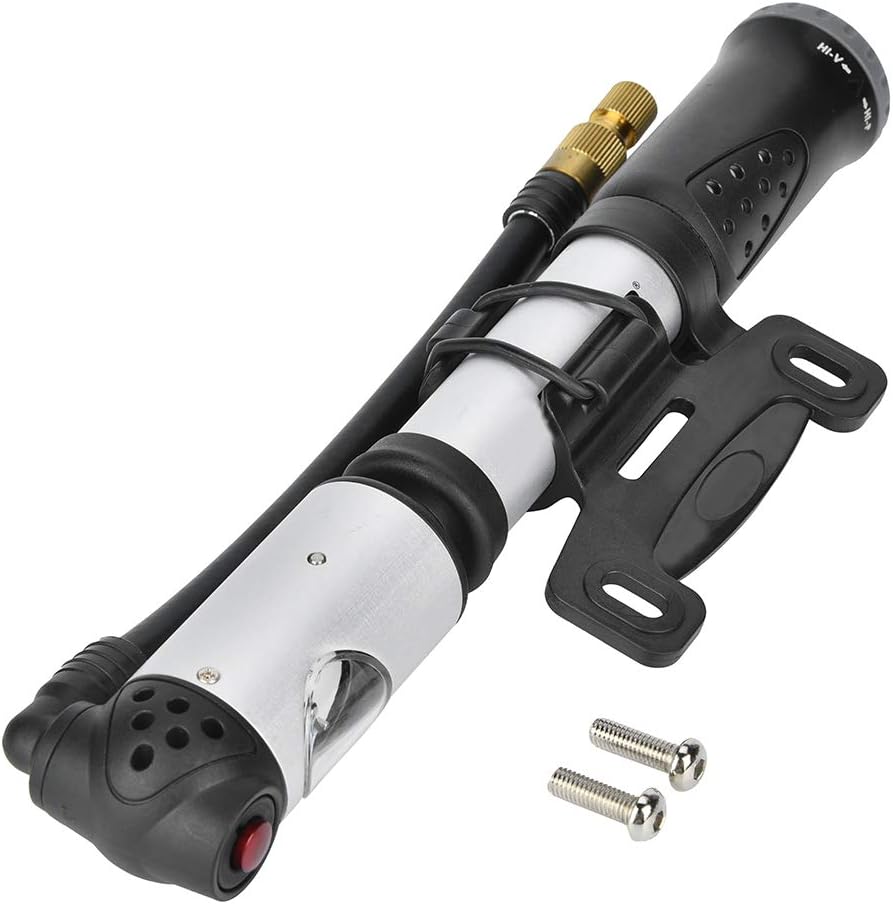 VGEBY Pump, Portable Mini Pump High Pressure Road Tyre Inflator Tire Pump with Air Guage Repair Hardware Tools and Supplies