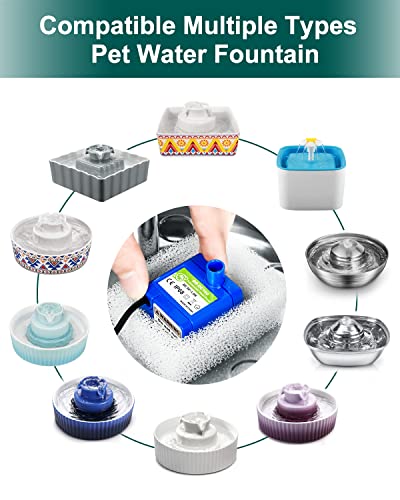 Kanchou Cat Water Fountain Pump,Pet Fountain Pump Replacement Pump Dr-Dc160 Motor For 360°Stainless Steel Cat Fountain And Cupcake Ceramic Cat Drinking Fountain(No Led Light) #TOP1