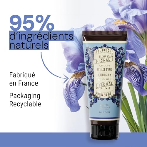Image of Panier des Sens Iris Body Wash, French Shower Gel, 6.8 fl oz | Vegan Body Wash | 96% Natural-Origin Ingredients | Gentle Daily Cleansing | Long-Lasting Fragrance | Soft Skin Feel