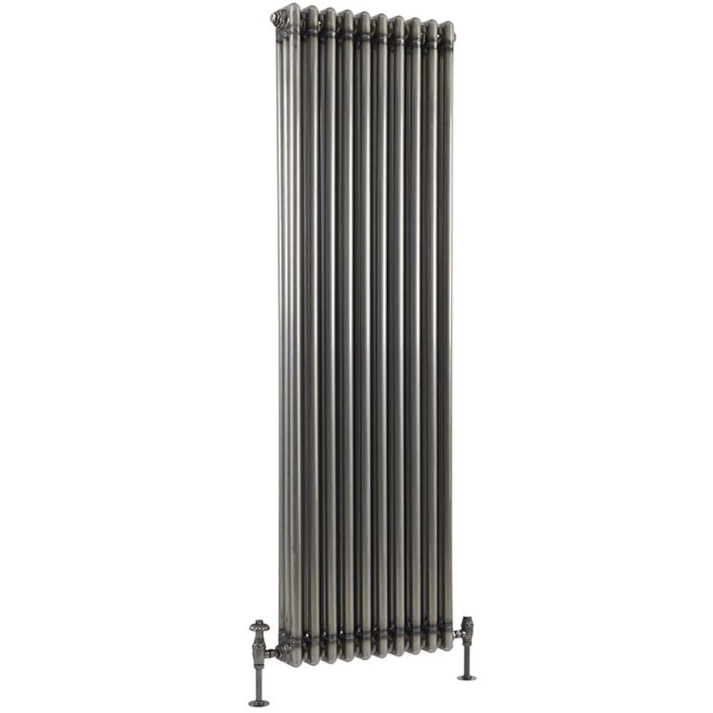 Milano Raw Metal Windsor Cast Iron Style Vertical Triple Column Radiator - 1800Mm X 470Mm