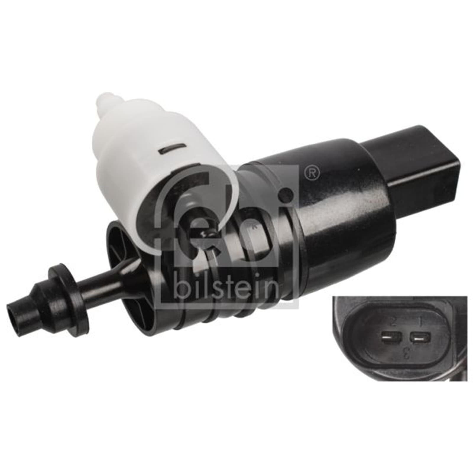 febi bilstein 107463 pompa lavavetri per impianto tergicristalli e impianto lavafari, con anello di tenuta, 1 unità
