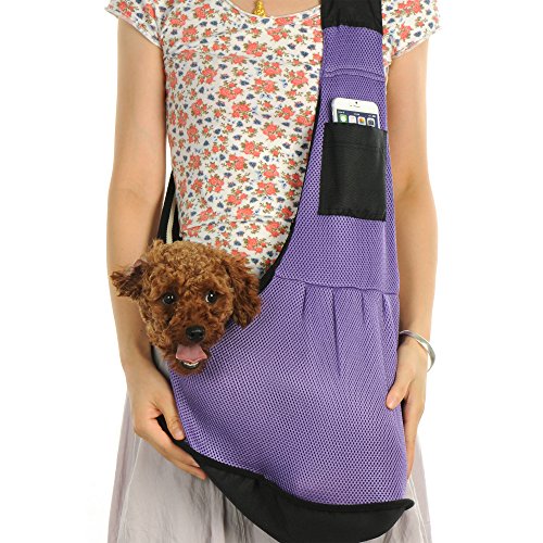 Kiwitata Small Dog Cat Carrier Sling Bag Adjustable Safe Hands-Free Breathable Outdoor Pet Carrier Single Shoulder Bag For Dog Kittens Carrier Travel Backpack #TOP1