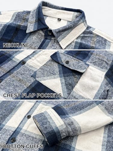Image of JEMLDL Mens Flannel Plaid Shirts Jackets