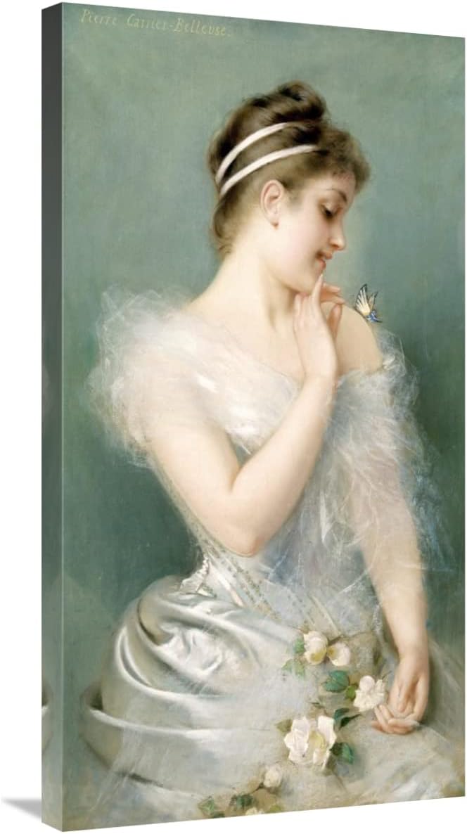 36 in. The Butterfly Art Print - Pierre Carrier-Belleuse