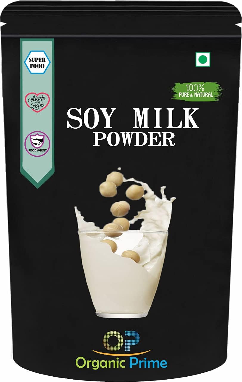 Organic Prime Soya Milk Powder | High in Protein | Vegan | Non-GMO - 500 GM by Organic Prime