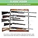 GoSports Outdoors Wall Mounted Firearm Display Rack - Holds 5 Rifles or Shotguns - Choose Your Style