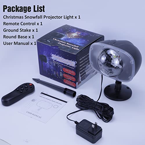 Christmas Snowfall Light Projector, Holiday Projector Lights With Remote Control,Rotating Snow Falling Lights,Outdoor Waterproof Landscape Decorative Lighting For Halloween Wedding Garden（Snow Spots） #TOP7