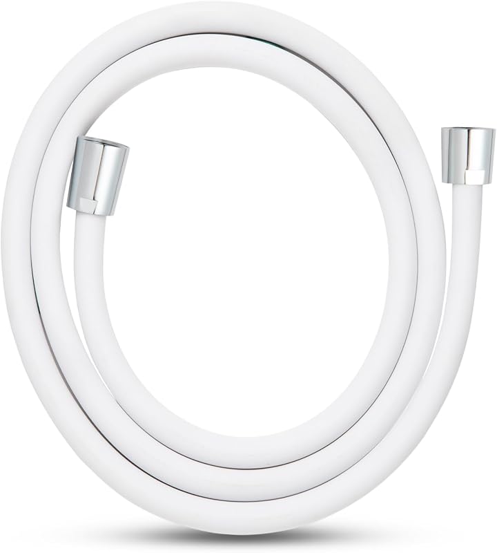 OFFO Zuhanycső 1.6m Fehér Csavarmentes Védelem PVC Magas Nyomás