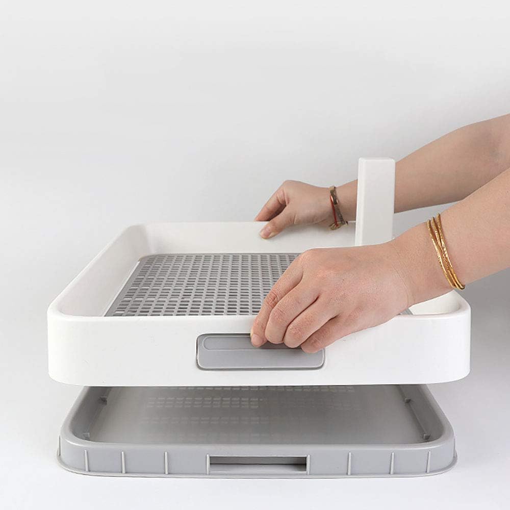 ペット用トイレ、グリッド付きフラットコラム犬用トイレ、子犬用トイレトレーナー、屋内メッシュトイレ、子犬用台座トレイ、小型犬や猫に適し