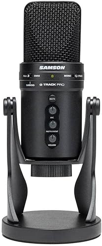 Micrófono profesional USB Samson G-Track Pro con interfaz de audio